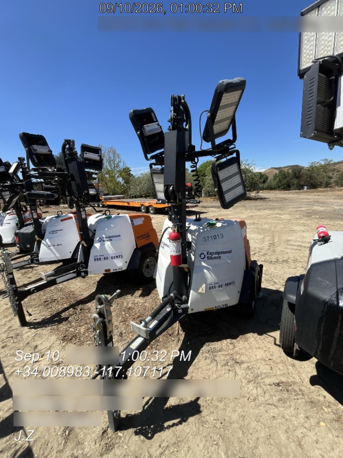 2023 Generac MLT2 Diesel, Flex Switch 120V Input, Powerzone Controller, 
(4) 320W LED Lights, 4kW Generator, 39.9 Gal Fuel Tank, 2" Ball, T3