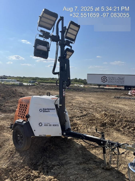 2024 Generac MLT2 Diesel, Flex Switch 120V Input, Powerzone Controller, 
(4) 320W LED Lights, 4kW Generator, 39.9 Gal Fuel Tank, 2" Ball, T3