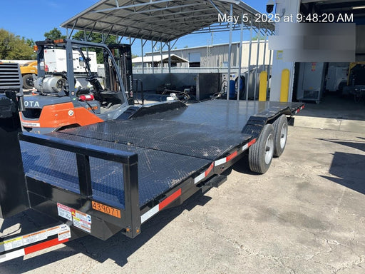 2024 TEXAS PRIDE TRAILERS 21' Lowboy Gravity Tilt Bed 14K Bumper Pull Trailer