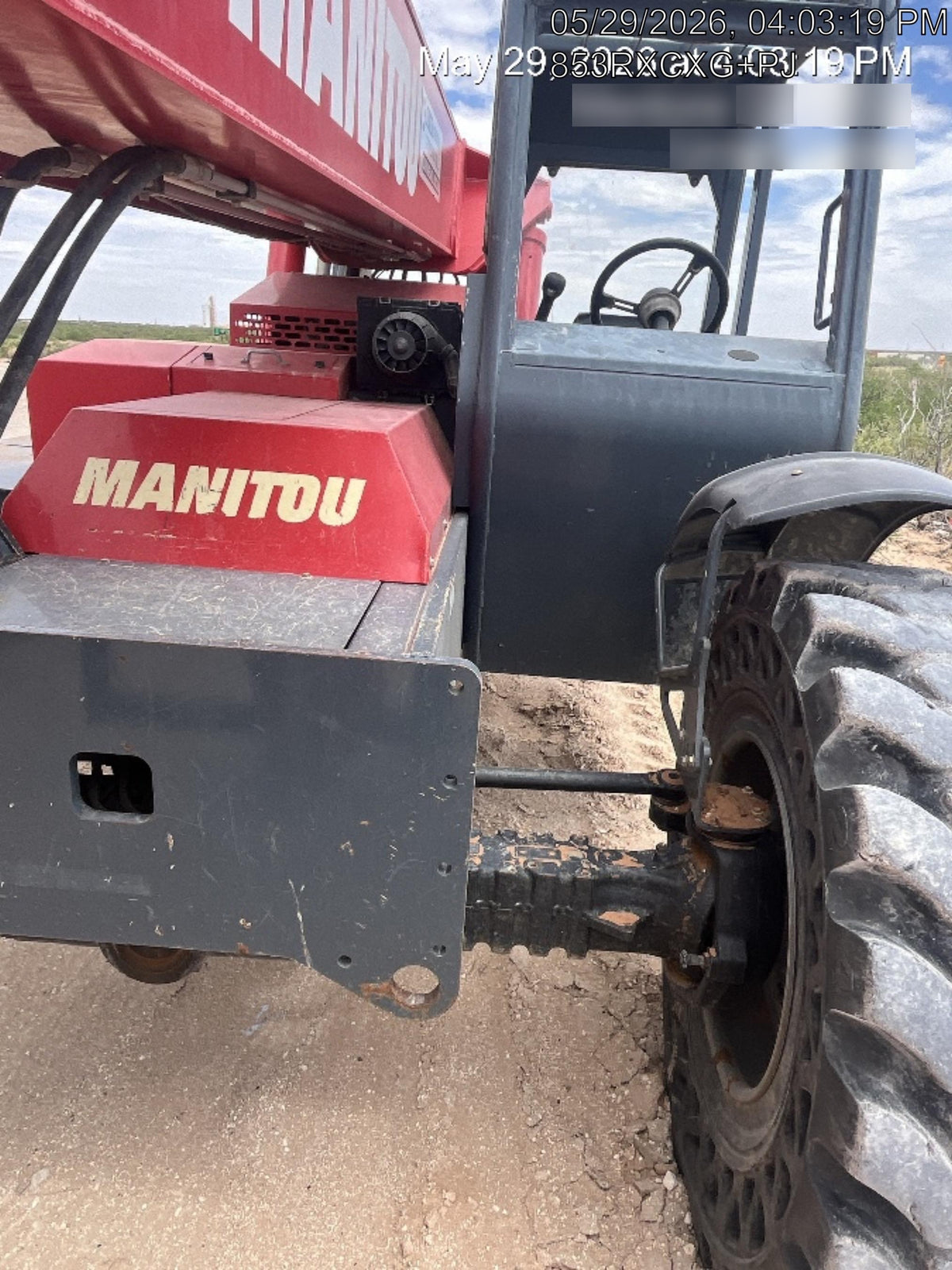 2018 Manitou MTA8044 MTA 8044 - 74 HP T4, Canopy, Worklights/Strobe, Beacon, 66" Carriage, 48" Forks, Solid Tires, Lift Hook, Aux Hydraulics