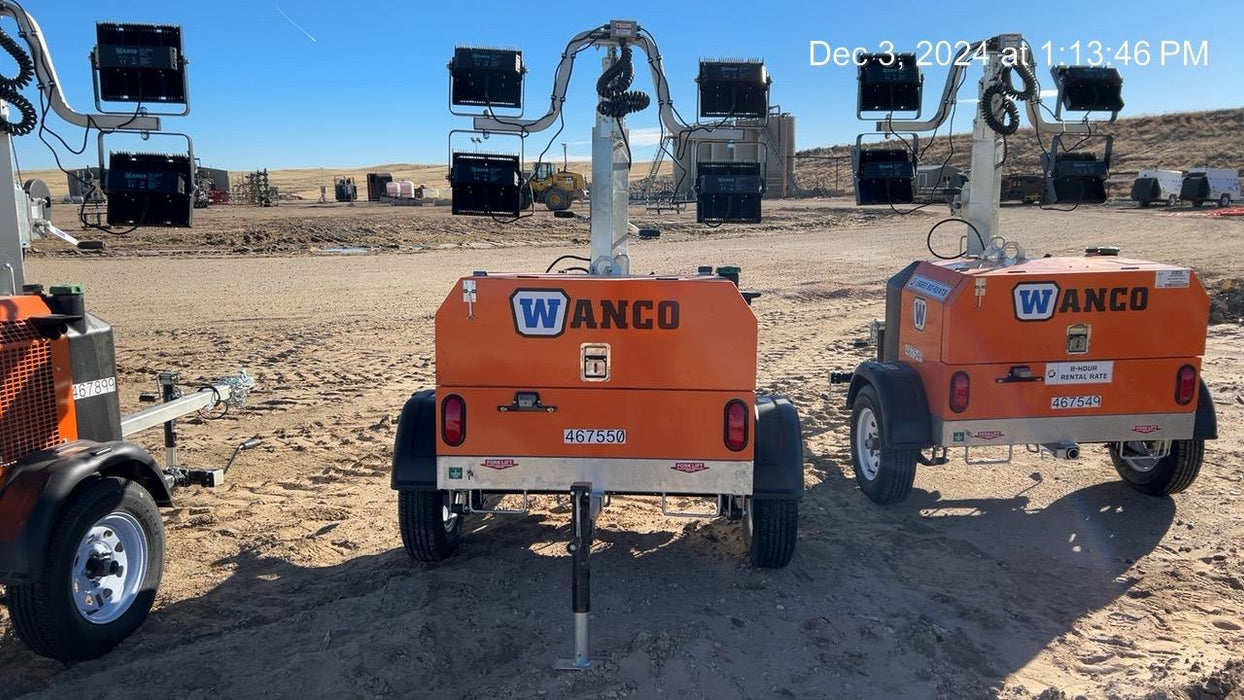 2024 Wanco WLTT-4MM4K Diesel, Deep Sea Controller, Shore Power Plug, Auto Start, (4) 350W LED Floodlights, 4kW Generator, 60 Gal Fuel Tank, 2" Ball, T3