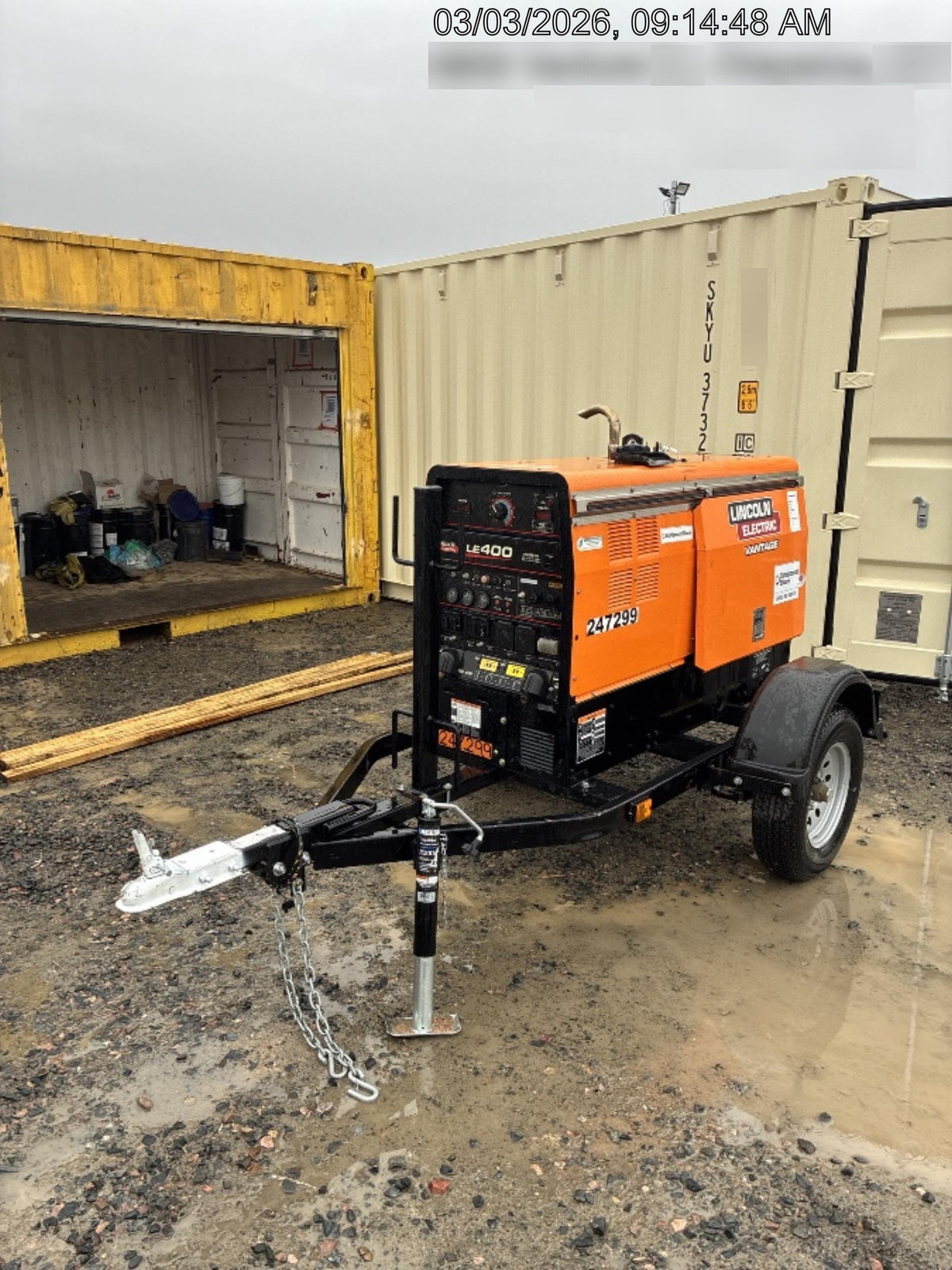 2022 Lincoln Electric LE400 Kubota V1505, Trlr, Cable Rack, Light Kit, ES Decals, T3