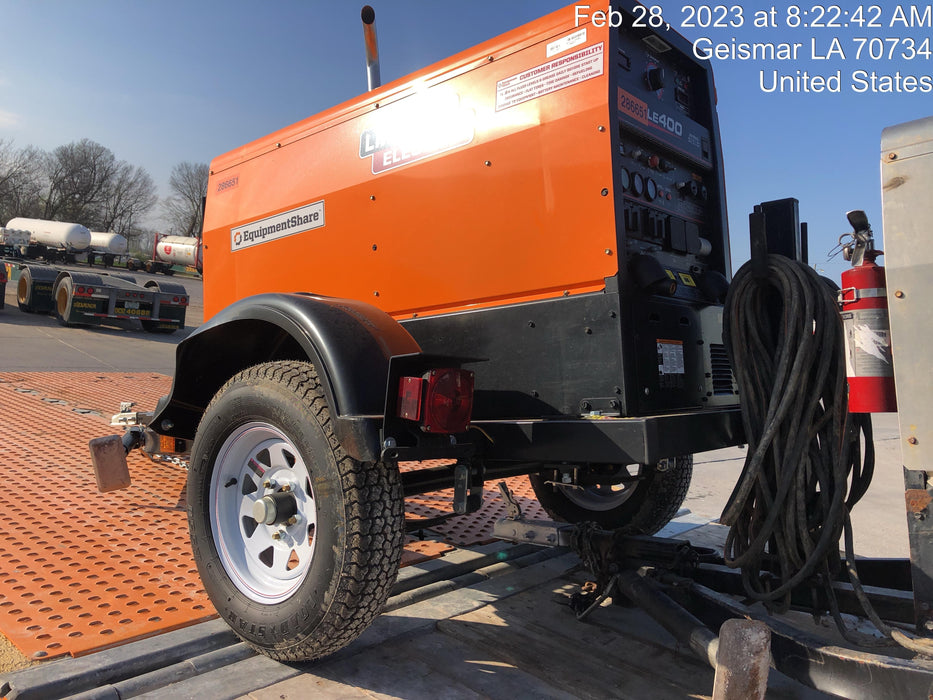 2022 Lincoln Electric LE400 Kubota V1505, Trlr, Cable Rack, Light Kit, ES Decals, T3