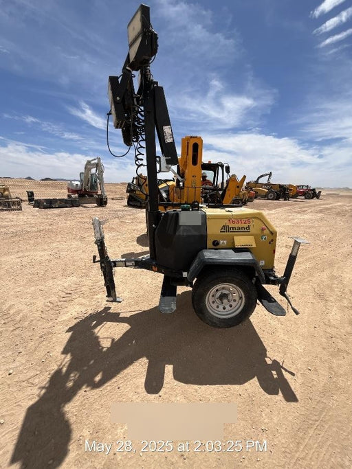 2021 Allmand NLV3GR (4) LED Light Fixture 350W, 23' Vertical Mast, 3kW Prime, Towable, Deep Sea L401, Leveling Jacks, Yanmar T4F 5.8hp