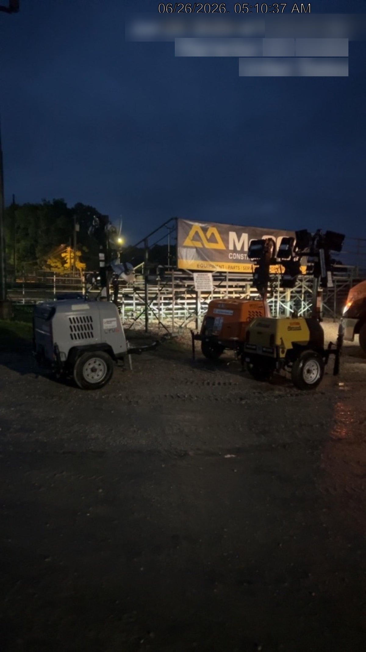 2022 Allmand NLV3GR (4) LED Light Fixture 350W, 23' Vertical Mast, 3kW Prime, Towable, Deep Sea L401, Leveling Jacks, Yanmar T4F 5.8hp