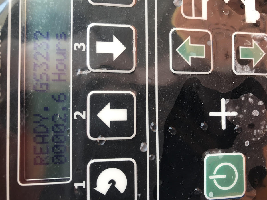 2019 Genie GS-3232 Folding rails with half height swing gate, 800 Amp Inverter