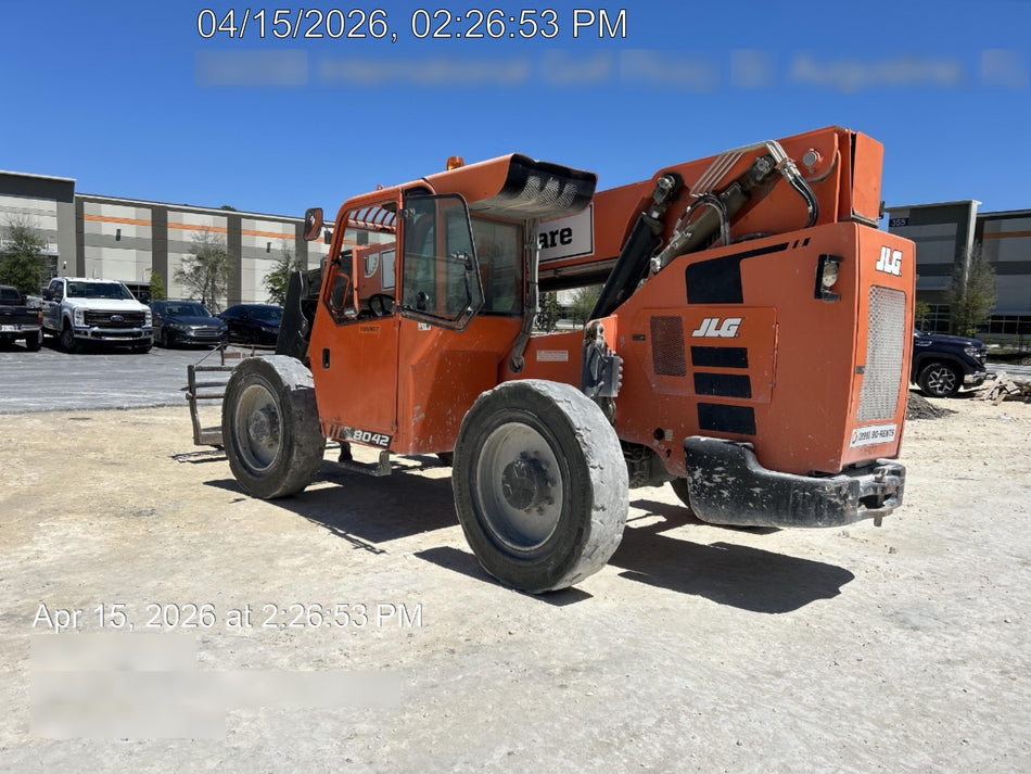 2020 Skytrak 8042 Cab/Heat/Air, Solid Tires, Work Lights, Beacon, Aux Hydraulics, Back up Alarm, Lifting Eye, ES Decals