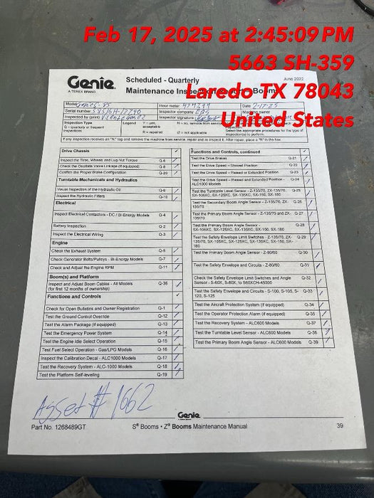 2016 Genie S-85