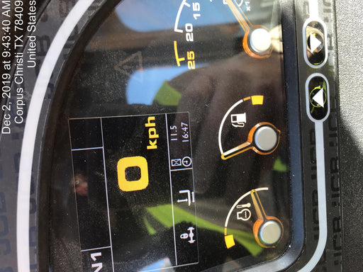 2019 JCB 510-56 Enclosed Cab, 74 HP, Solid Tires, Worklights, Beacon, Aux Hydraulics, Lifting Eye w/66" Carriage/60" Forks