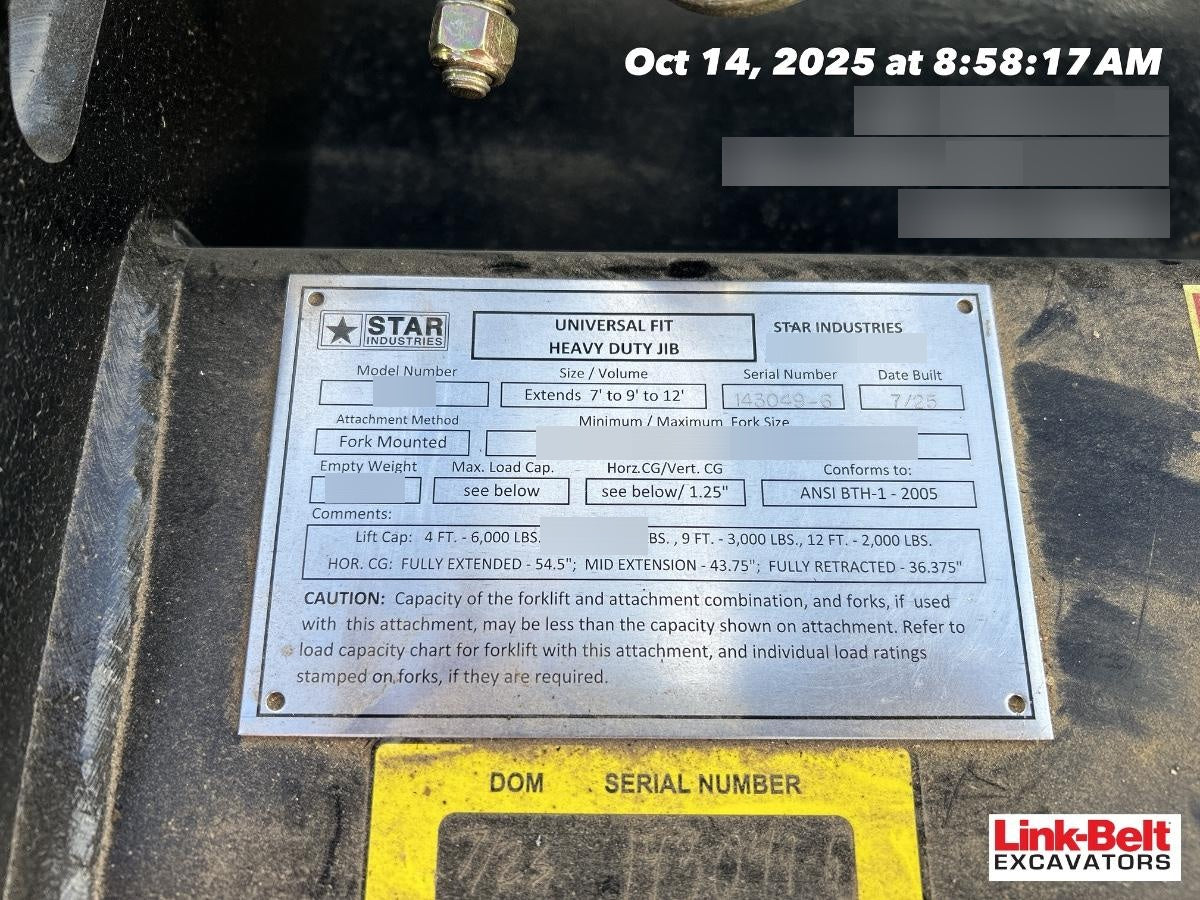 2025 STAR INDUSTRIES M1360B - Star JIB Boom