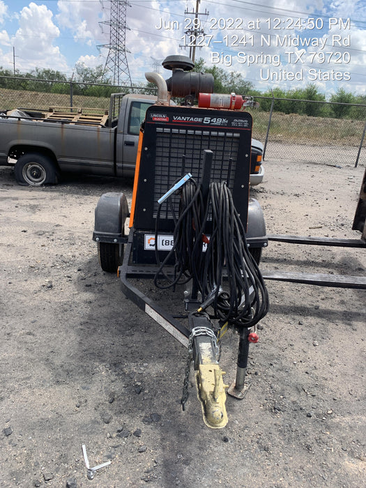 2021 Lincoln Electric Vantage 549X Ready Pak 3, ORANGE (includes trailer, cable rack, fender light kit)