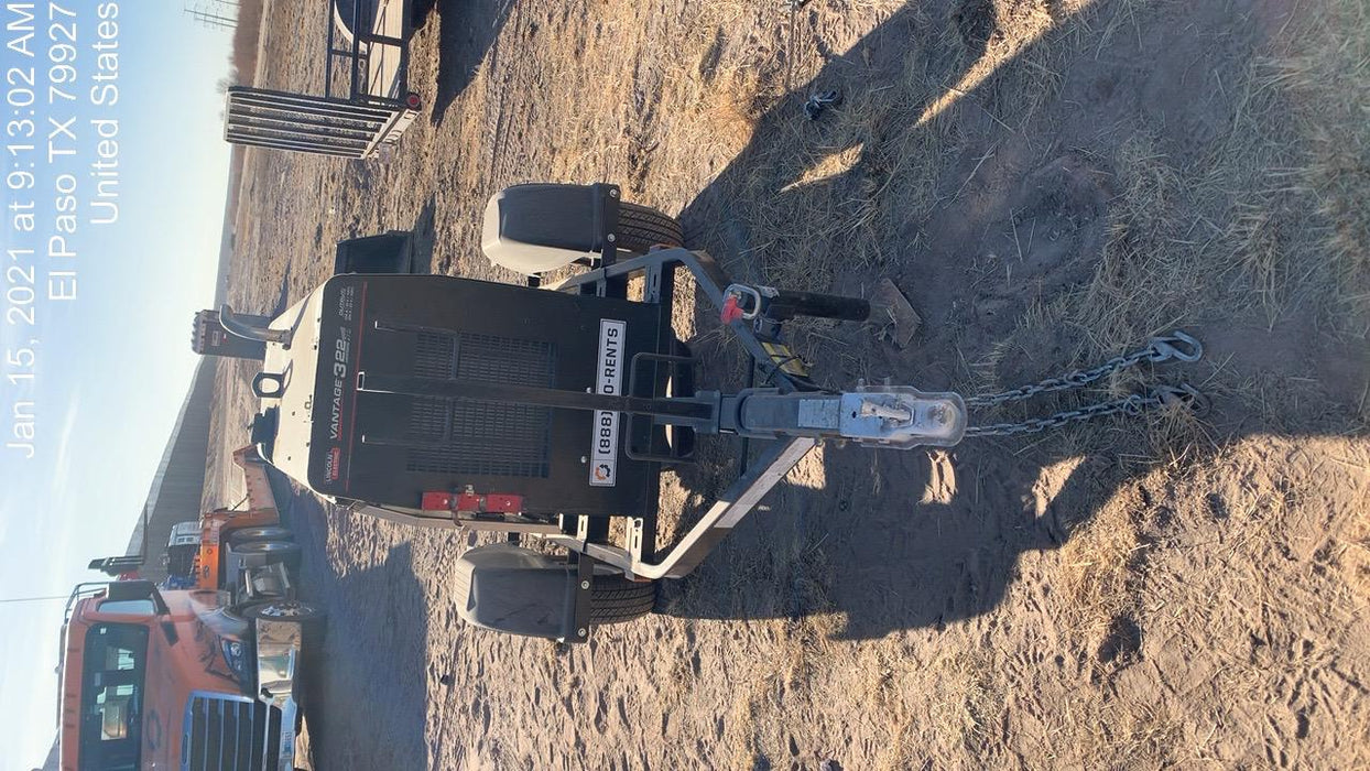 2019 Lincoln Electric Vantage 322 Welder Ready-Pak 3, Two wheel trailer, Fender and Light kit, Cable Rack