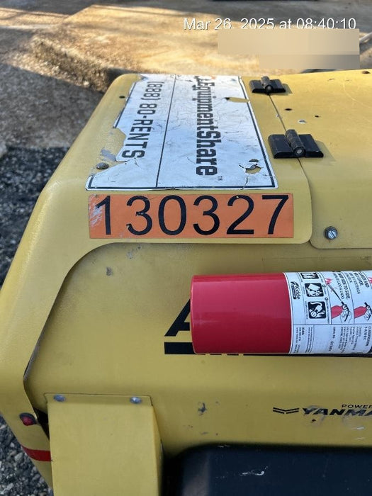 2021 Allmand NLV3GR (4) LED Light Fixture 350W, 23' Vertical Mast, 3kW Prime, Towable, Deep Sea L401, Leveling Jacks, Yanmar T4F 5.8hp