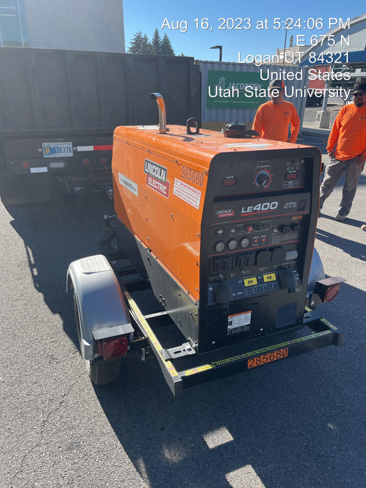 2022 Lincoln Electric LE400 Kubota V1505, Trlr, Cable Rack, Light Kit, ES Decals, T3