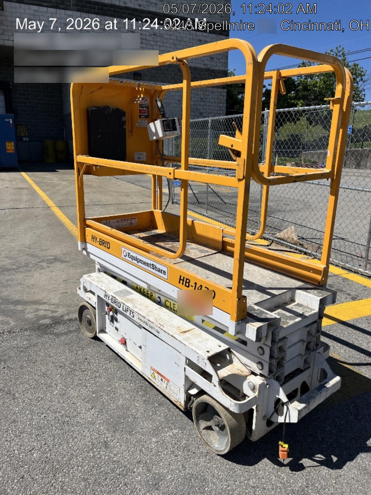 Custom Equipment HB-1430 Hy-Brid Scissor Lift
Platform capacity up to 670 lbs
Working height up to 20 ft
Weighs under 1,700 lbs
Non-marking wheels