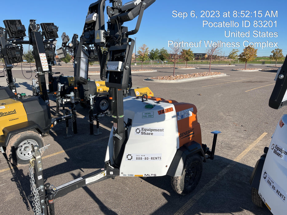 2023 Generac MLT2 Diesel, Flex Switch 120V Input, Powerzone Controller, (4) 320W LED Lights, 4kW Generator, 39.9 Gal Fuel Tank, 2" Ball, T3