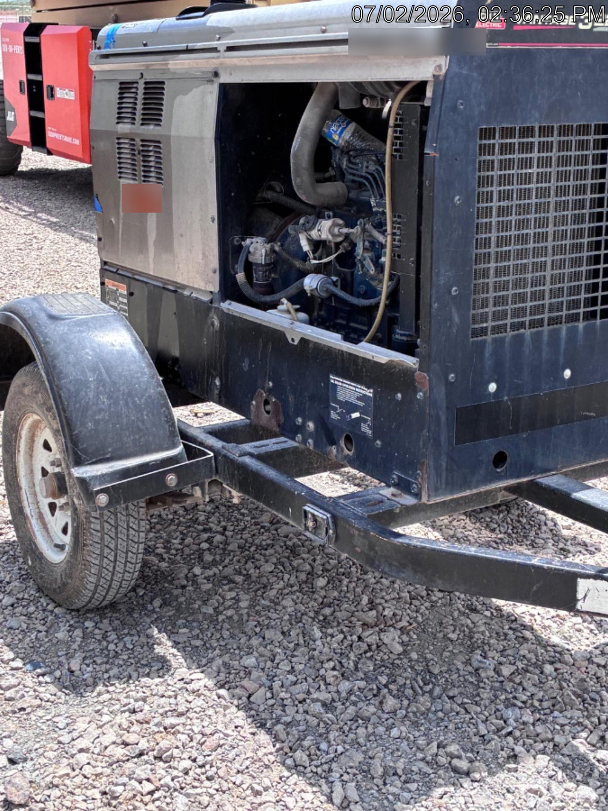 2019 Lincoln Electric Vantage 322 Welder Ready-Pak 3, Two wheel trailer, Fender and Light kit, Cable Rack