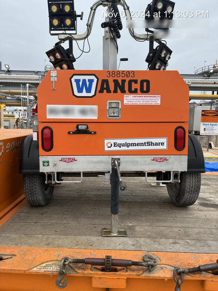 2024 Wanco WLTT-4MM4K Diesel, Deep Sea Controller, Shore Power Plug, Auto Start, (4) 350W LED Floodlights, 4kW Generator, 60 Gal Fuel Tank, 2" Ball, T3