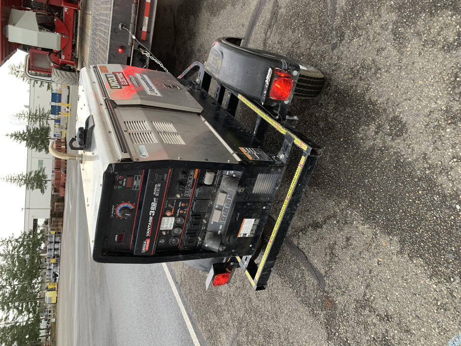 2019 Lincoln Electric Vantage 322 Welder Ready-Pak 3, Two wheel trailer, Fender and Light kit, Cable Rack