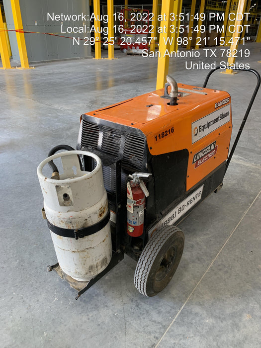 2020 Lincoln Electric Ranger 305 LPG Kohler Engine, One-Pak