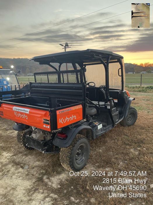 2022 Kubota RTV-X1140W-H Plastic Canopy, Windshield Acrylic Clear, LED Strobe Light, Wire Harness Kit, Back up Alarm