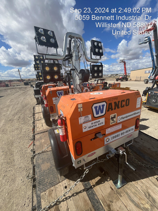 2024 Wanco WLTT-4MM4K Diesel, Deep Sea Controller, Shore Power Plug, Auto Start, (4) 350W LED Floodlights, 4kW Generator, 60 Gal Fuel Tank, 2" Ball, T3