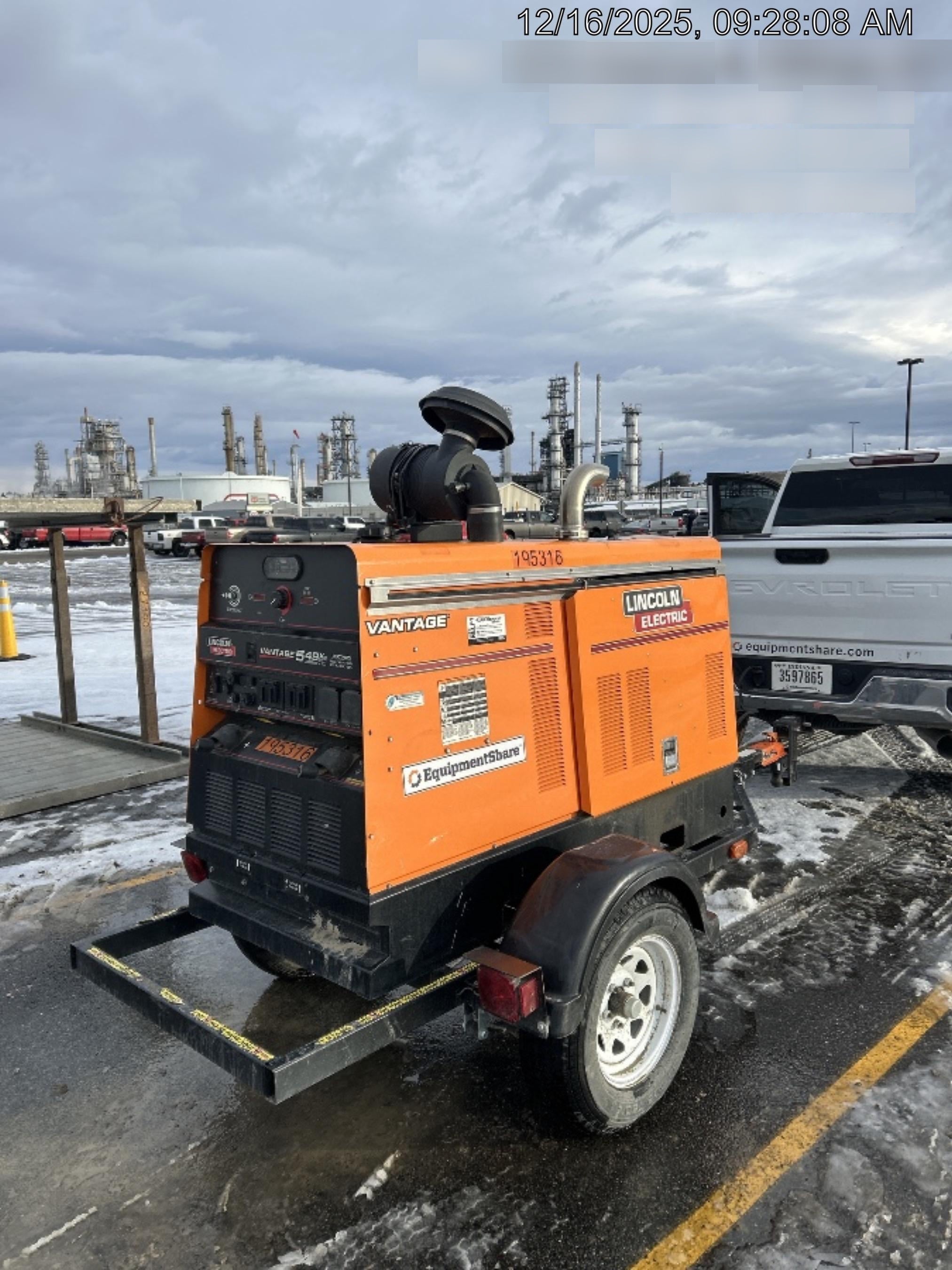 2021 Lincoln Electric Vantage 549X Ready Pak 3, ORANGE (includes trailer, cable rack, fender light kit)