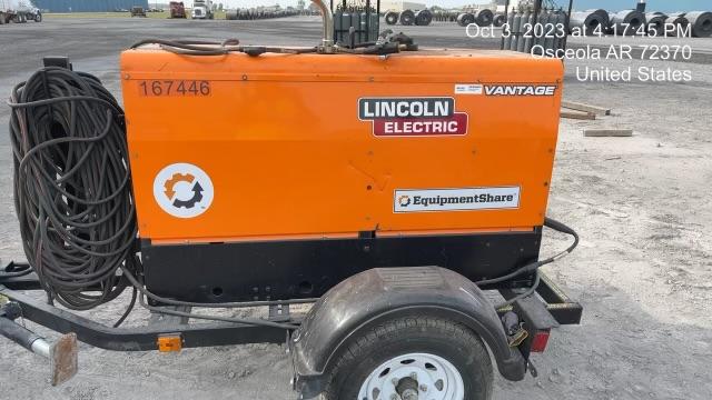 2021 Lincoln Electric Vantage 322 Vantage 322 Ready Pak 3 w/ Decals, ORANGE (includes trailer, cable rack, fender light kit) NO Telematics
