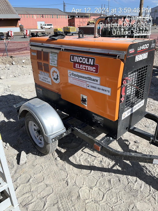 2023 Lincoln Electric LE400 Kubota V1505, Trlr, Cable Rack, Light Kit, ES Decals, T3