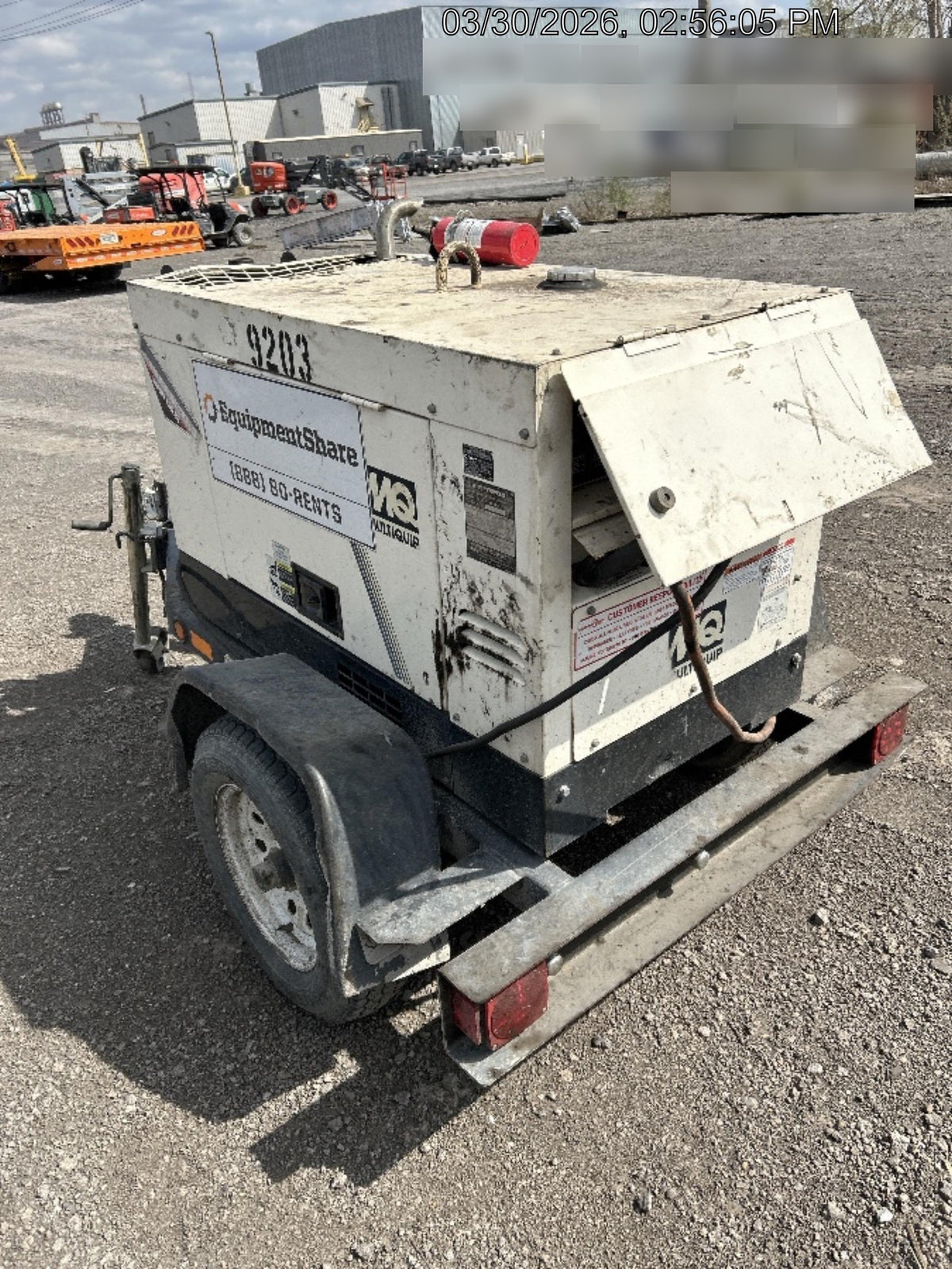 2018 Multiquip DLW300ESA1 Multiquip DLW300ESA1 300 Amp Welder w/Trailer, 100' of Lead, 50' of Ground, Wired Remotes