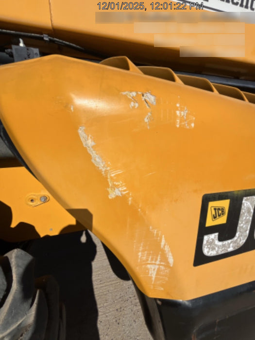 2019 JCB 512-56 74 HP w/CAB/HVAC, Beacon, Aux Hydraulics, Worklights, Solid Tires w/60" Carriage/Forks