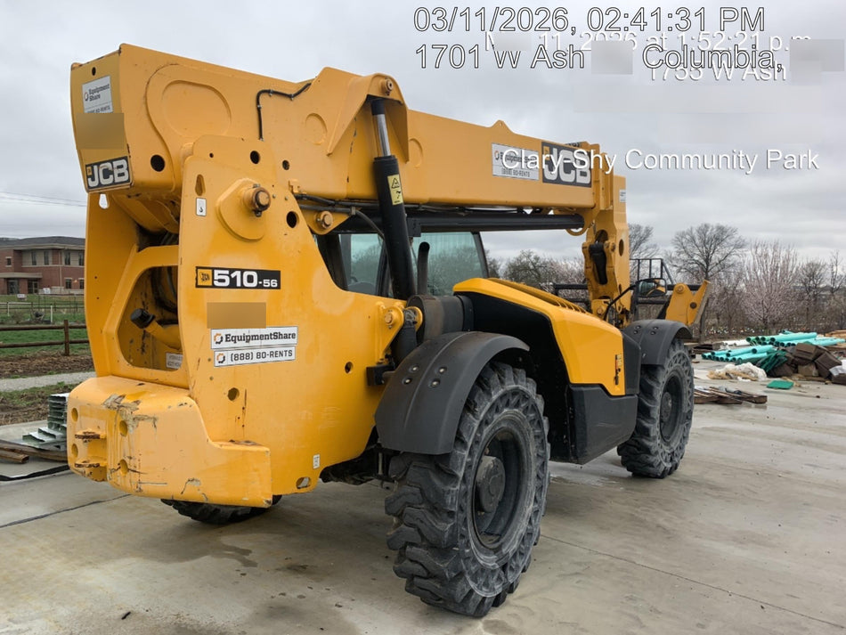 2018 JCB 510-56 74 HP w/CAB/HVAC, Beacon, Worklights, Aux Hydraulics, Solid Tires