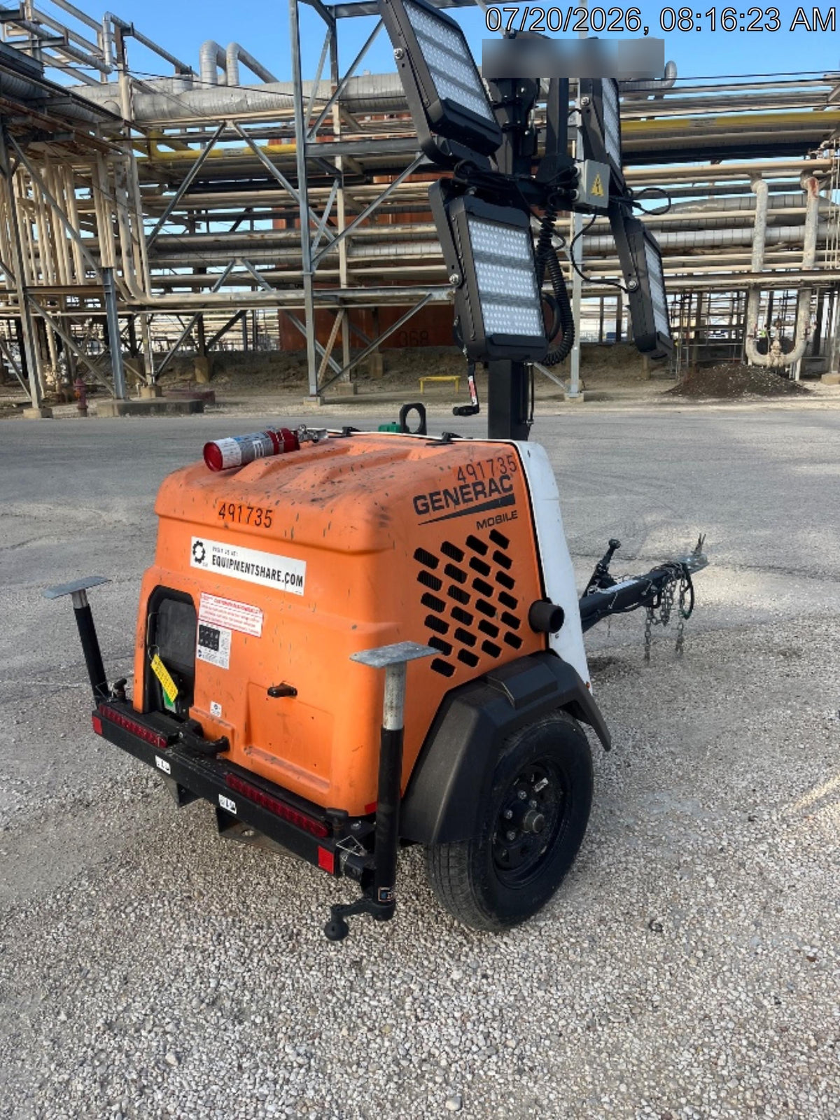 2025 Generac MLTS-4 Diesel, Mitsubishi L2E, 7.1 hp @1800 rpm, Flex Switch 120V Input, Powerzone Controller, (4) 320W LED Lights, 4kW Generator, 39.9 Gal Fuel Tank, 2" Ball, ES Decals