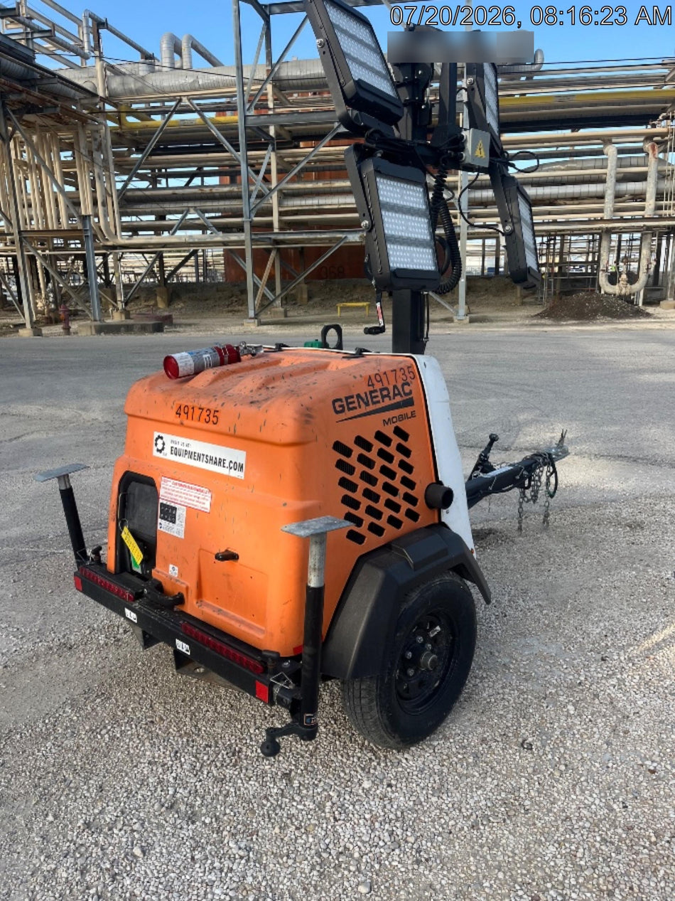 2025 Generac MLTS-4 Diesel, Mitsubishi L2E, 7.1 hp @1800 rpm, Flex Switch 120V Input, Powerzone Controller, (4) 320W LED Lights, 4kW Generator, 39.9 Gal Fuel Tank, 2" Ball, ES Decals