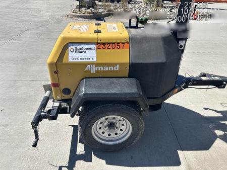 2022 Allmand NLV3GR (4) LED Light Fixture 350W, 23' Vertical Mast, 3kW Prime, Towable, Deep Sea L401, Leveling Jacks, Yanmar T4F 5.8hp