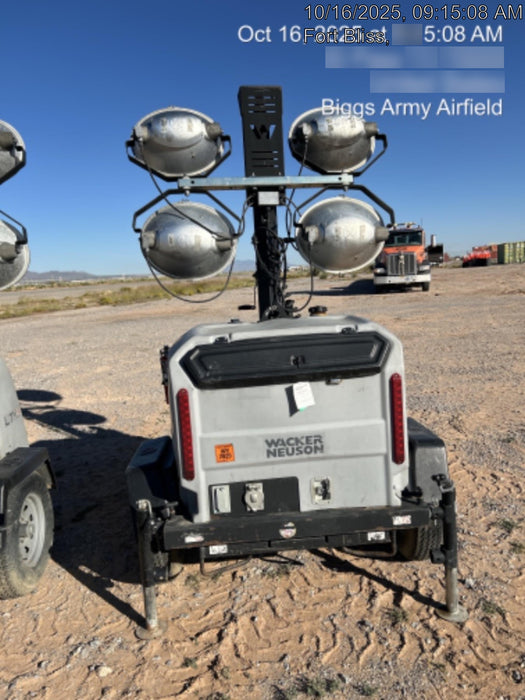 2019 Wacker Neuson LTV6L-MH Mobile Light Tower w/Fuel Level Sensor Installed