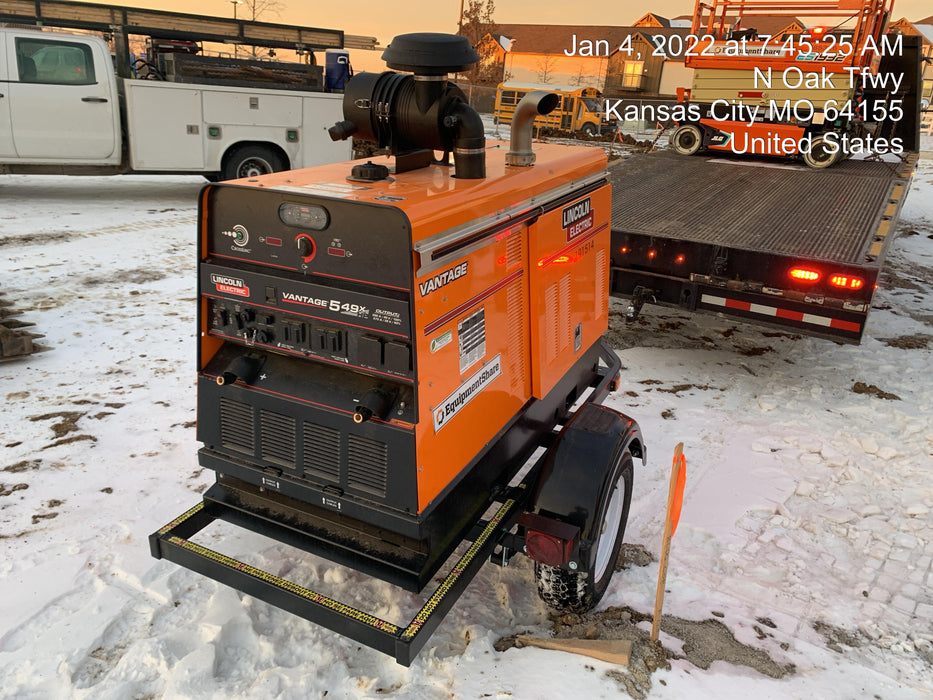2021 Lincoln Electric Vantage 549X Ready Pak 3, ORANGE (includes trailer, cable rack, fender light kit)