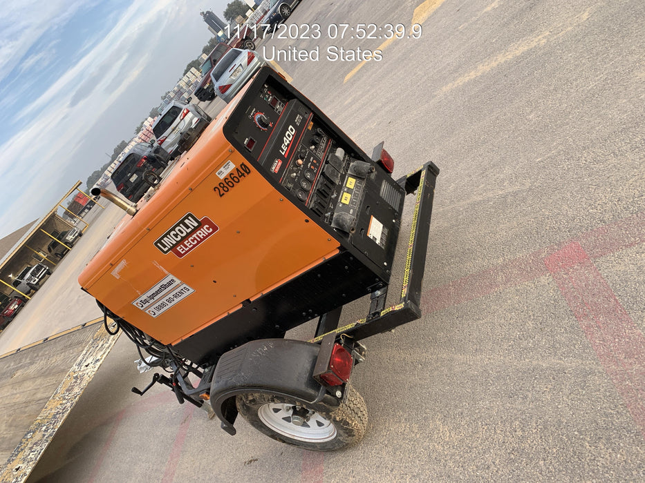 2022 Lincoln Electric LE400 Kubota V1505, Trlr, Cable Rack, Light Kit, ES Decals, T3