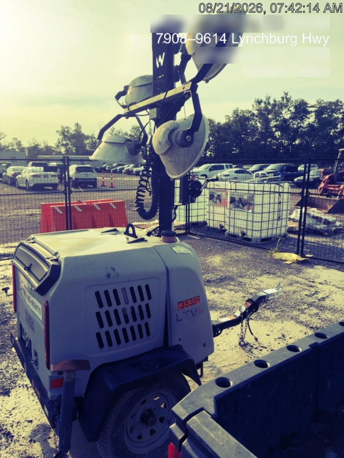 2019 Wacker Neuson LTV6L-MH Wacker Neuson LTV6L Mobile Light Tower w/Fuel Level Sensor Installed