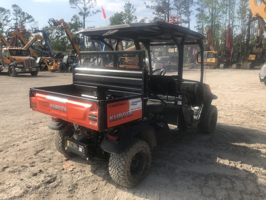 Kubota RTV-X1140W-H Canopy, 4-Seater, Diesel, Windshield Acrylic Clear, Strobe Light, Backup Alarm