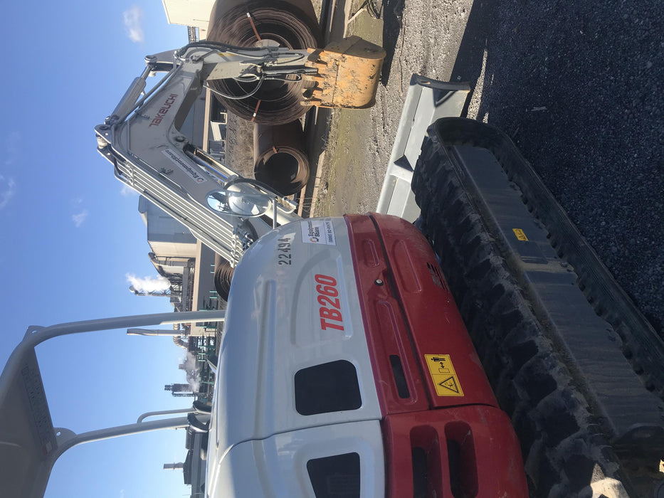 2019 Takeuchi TB260 Takeuchi TB260 Canopy w/Rubber Tracks, Auxiliary Hydraulics, Standard Blade, Manual QC