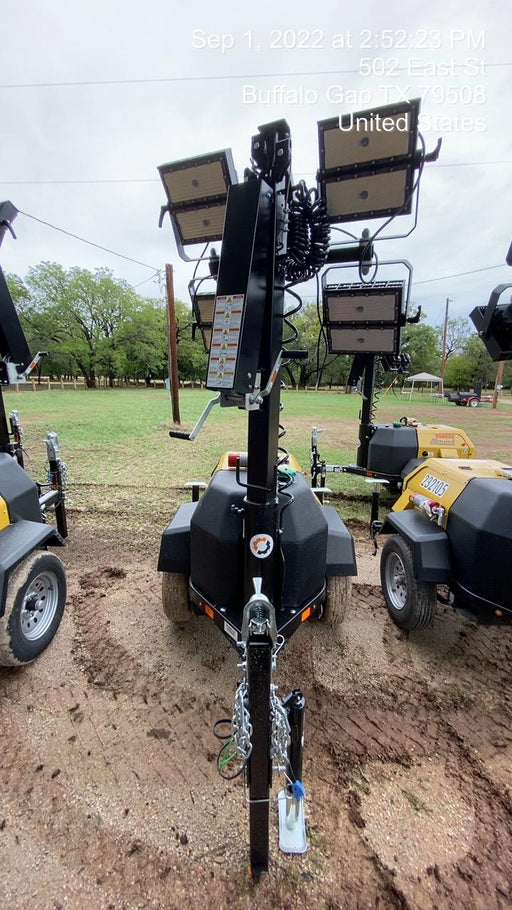 2022 Allmand NLV3GR (4) LED Light Fixture 350W, 23' Vertical Mast, 3kW Prime, Towable, ES Decals, T3