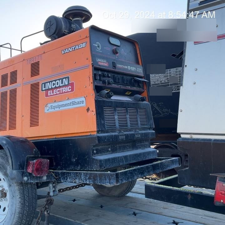 2021 Lincoln Electric Vantage 549X Ready Pak 3, ORANGE (includes trailer, cable rack, fender light kit)