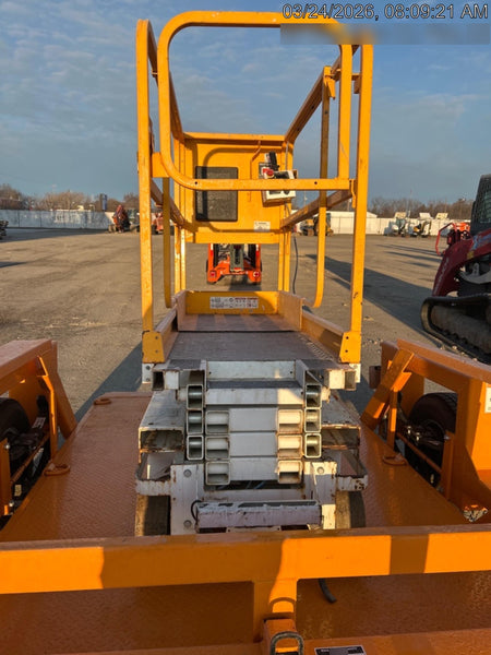 Custom Equipment HB-1430 <ul>
 <li>Hy-Brid Scissor Lift</li>
  <li>Platform capacity up to 670 lbs.</li>
  <li>Working height up to 20 ft</li>
  <li>Weighs under 1,700 lbs.</li>
  <li>Non-marking wheels </li>
</ul>