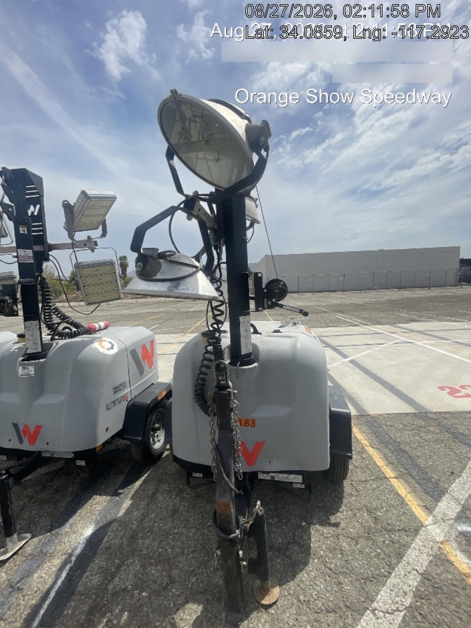 2019 Wacker Neuson LTV6L-MH Wacker Neuson LTV6L Mobile Light Tower w/Fuel Level Sensor Installed
