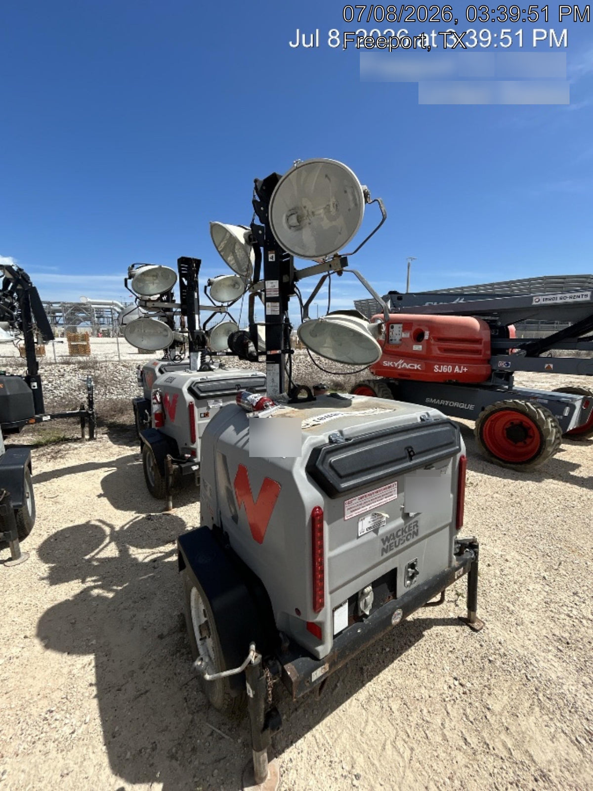 2019 Wacker Neuson LTV6L-MH Wacker Neuson LTV6L Mobile Light Tower w/Fuel Level Sensor Installed
