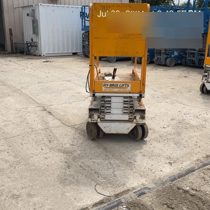 Custom Equipment HB-1430 <ul>
 <li>Hy-Brid Scissor Lift</li>
  <li>Platform capacity up to 670 lbs.</li>
  <li>Working height up to 20 ft</li>
  <li>Weighs under 1,700 lbs.</li>
  <li>Non-marking wheels </li>
</ul>