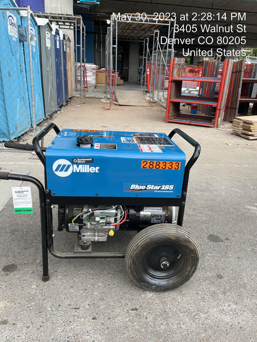 2023 Miller Electric Blue Star 185 Engine Driven Welder, Electric Start, 13 hp, Gas, 6,500 W Peak 907664