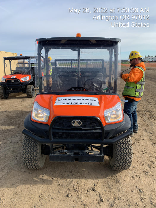 2021 Kubota RTV-X1140W-H Plastic Canopy, Windshield Acrylic Clear, LED Strobe Light, Wire Harness Kit, Back up Alarm