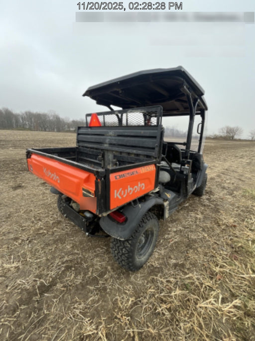 2022 Kubota RTV-X1140W-H Plastic Canopy, Windshield Acrylic Clear, LED Strobe Light, Wire Harness Kit, Back up Alarm